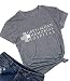 Womens Teen Girls Funny Cute Graphic T Shirt Tees Summer Short Sleeve Casual Tops Grey