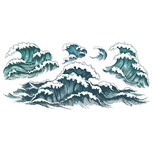 RoomMates RMK4013GM Wave Peel & Stick Giant Wall Decals, Multicolor, Set of 5 Pieces - Image 2