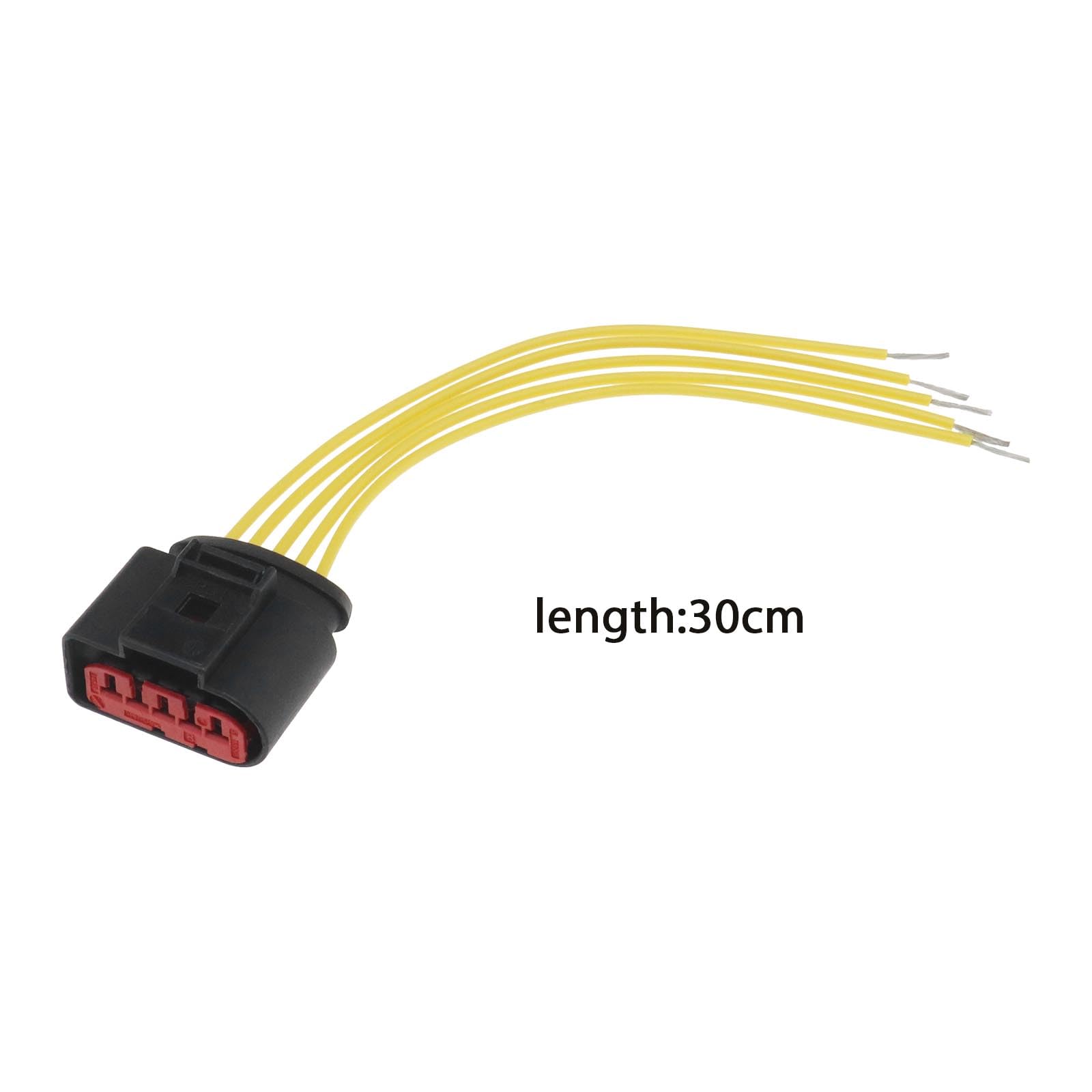 Connecteur Capteur Débit D'Air Massique 5 Broches 1J0973775A - Câble 30cm Compatible VW Audi Seat