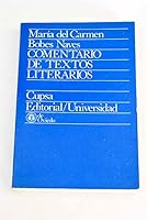 Comentario de textos literarios: Método semiológico (Cupsa/universidad ; 22) 8439000936 Book Cover