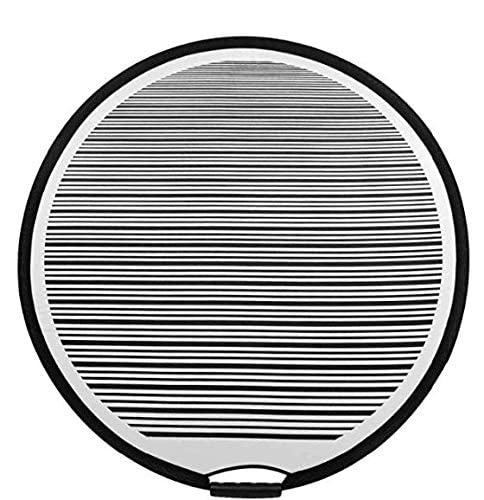 AWEIR 80cm Round PDR Stripe Line Board Dent Reflector Board Paintless Dent Repair Dent Remover Handheld Portable Car Door Scratch and Ice Hail Reflector Tools.