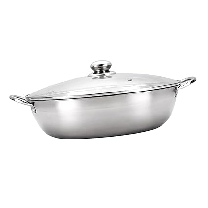 Stainless Steel Hot Pot Twin Divided Cookware Induction Pot A