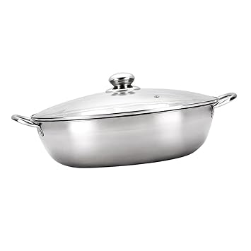 KHATI Stainless Steel Hot Pot Twin Divided Cookware Induction Pot A