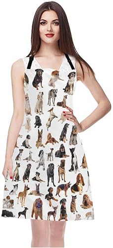 Miniatura 6 de WONDERTIFY Delantal divertido de alpaca familiar, delantal con diseño de llama arcoíris, Multi Ra16