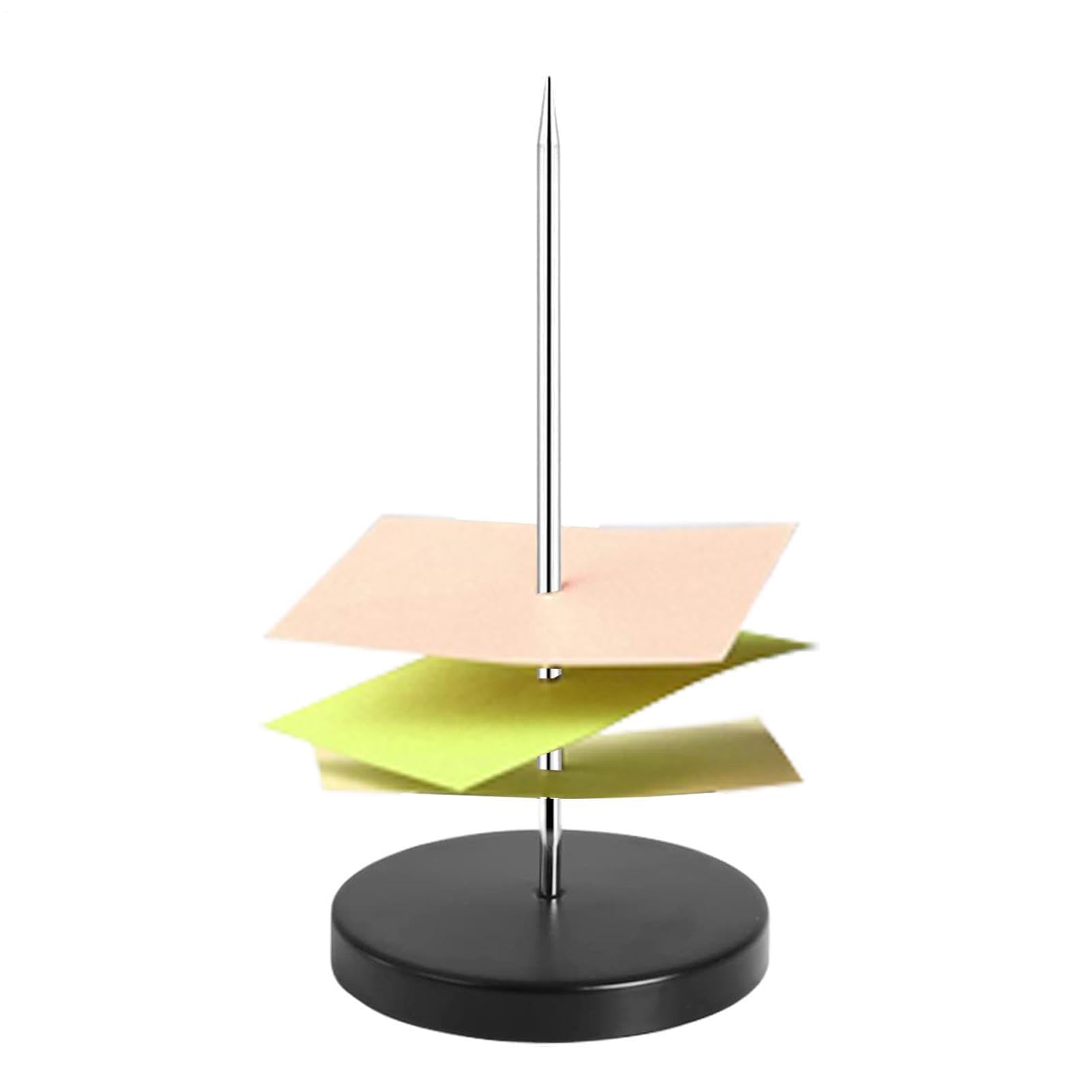 Soporte Para Recibos De Escritorio - Soporte Para Eje De Cheques Cromado, Apuñalador De Boletos Para Restaurantes | Soporte De Papel Multiusos Para Barra De Escritorio, Tenedor Para Billetes Con Pinch