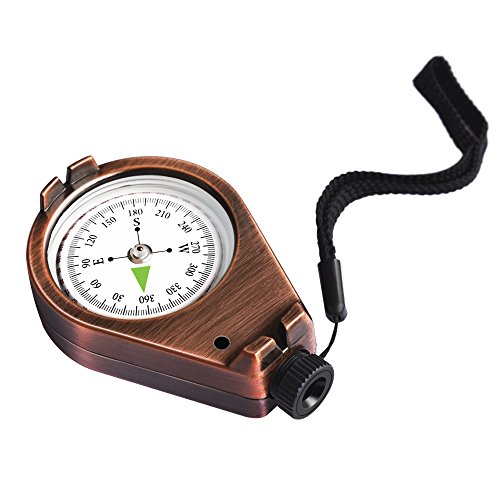 Leabertee Vintage Compass Accurate Waterproof Shakeproof for Hiking Camping Motoring Boating Backpacking Mountaineering Exploring Hunting Orienteering Sighting Gift Collection