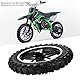 Hinterrad, Pocket Bike Hinterrad, Motorrad-Hinterreifen, Scheibenbremsrad Ersatzräder für Hinterrad-Scooter 2,5‑10 Hinterrad Stahllegierung Ersatz für Mini Pocket Bike Motorrad (Schwarz)