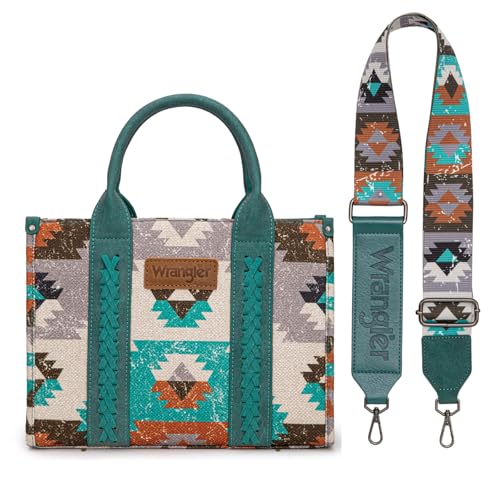 Image of Wrangler Purse Western Aztec Tote Bag Women Top Handle Handbags with Detachable Strap | Western