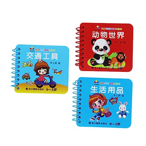 Toyvian 3 Pçs Livros Para Bebês Livros De Aprendizagem Infantil Livros De Aprendizagem Para Bebês Ma