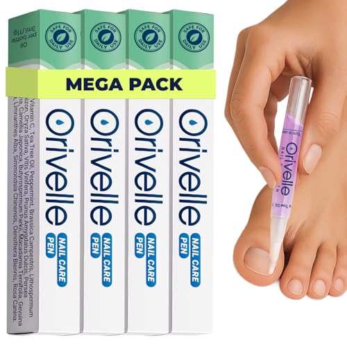 Orivelle Nagelpflegestift Kosmetische Pflege für Nägel & Nagelhaut | Gepflegtes optisches Erscheinungsbild | Nail Care Pen für den täglichen Gebrauch (4er-Pack)
