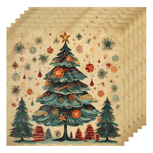 Servilletas de Tela Xmas Navidad Set 6 50.5x50.5 cm miniatura 1