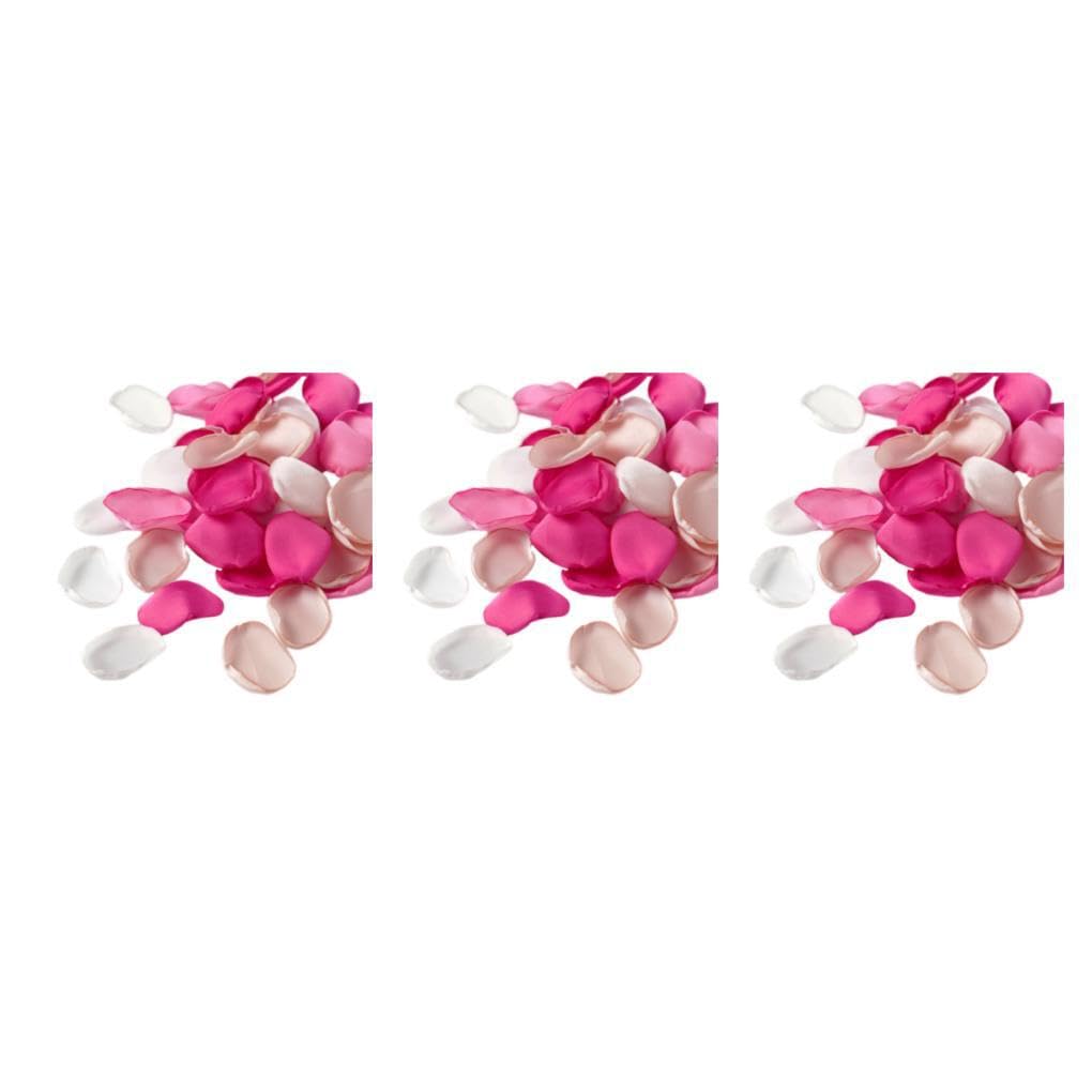 3 Set di di Petali di Rosa di Seta Finti per Decorazioni di Nozze Colori Fai da Te Ecologici Ecologici Riutilizzabili Rosa Rossa Colori Assortiti