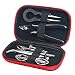 Produktbild Leeko DIY Werkzeug Set, 9 Stück Spulenwerkzeugsatz mit Schraubendreher, Diagonalzange, Klappschere, Keramikpinzette, Bürste, Spule Jig, Gebogener Pinzette, Schraubendreher, Tragetasche