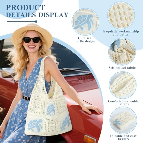 Bolso Tote de Crochet para Mujer miniatura 2