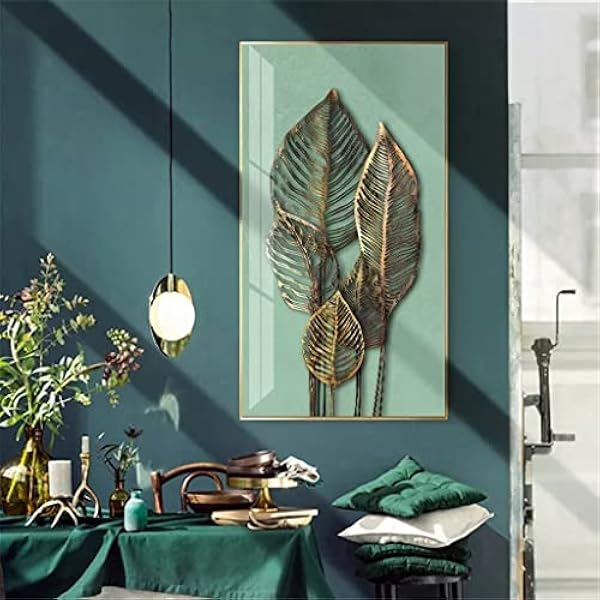 UYFGUYFG Nordic gouden abstracte blad bloem muur foto moderne stijl canvas print kunst gangpad woonkamer print woonkamer muurschildering (Color : Color 4, Size : 30x60cm)