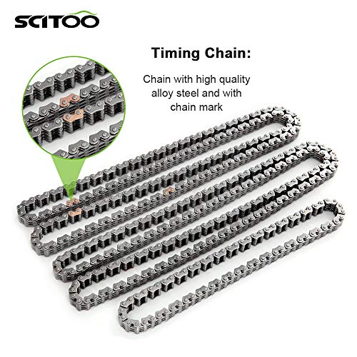 Scitoo Ts21178 Engine Timing Chain Kit Sets Replaces For Kia For Hyundai Sedona Sorento Santa Fe Veracruz Azera Genesis Genesis Coupe Sonata Amanti Borrego Entourage 3.5L 3.8L 3.3L #TOP1