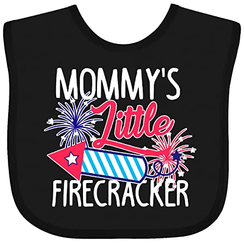 inktastic Mommys Little Firecracker with Rocket and Fireworks Baby Bib