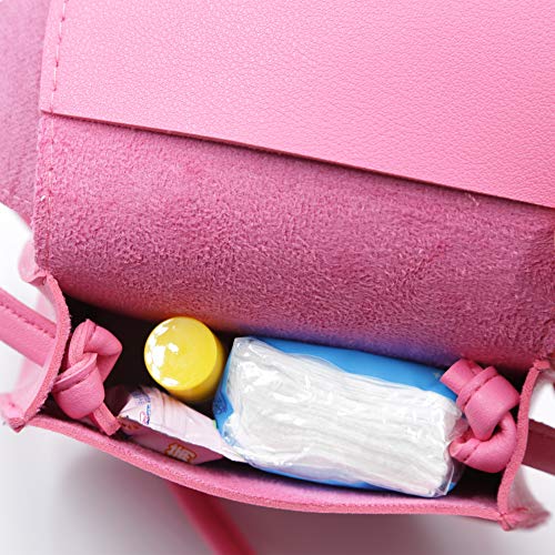 little mouse ear bow crossbody pursepu shoulder handbag for kids girls toddlersrose pink
