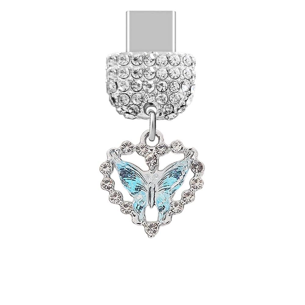 Breloque papillon pour téléphone portable, cadeau idéal Type-C - 7