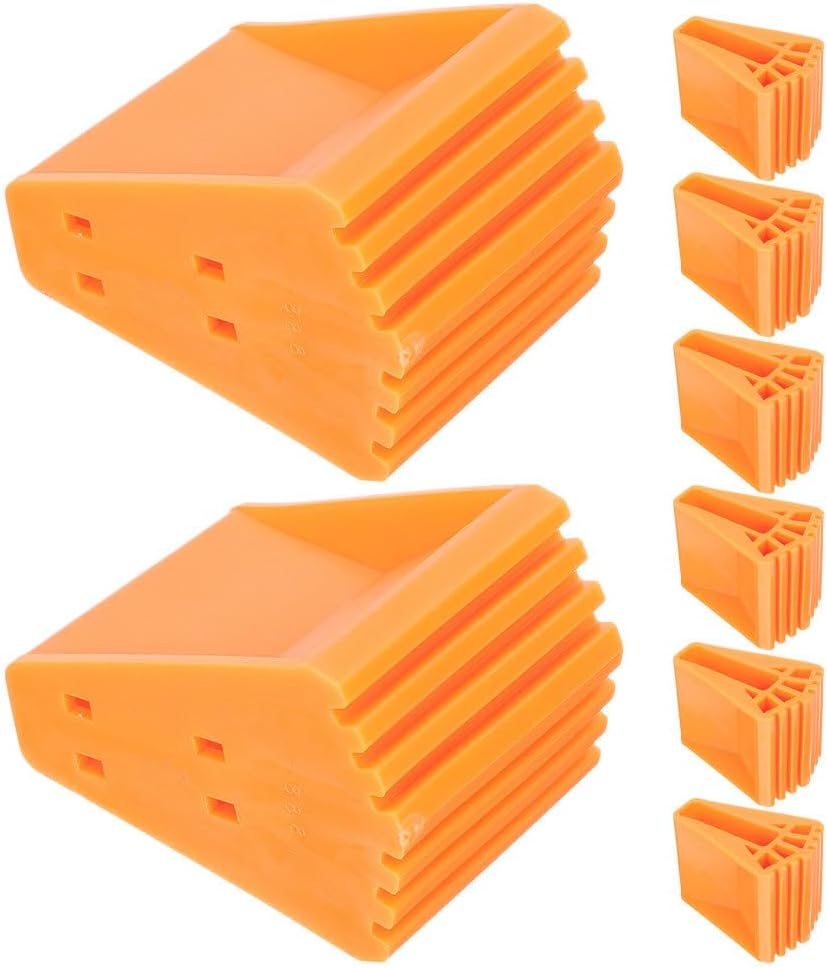 8pcs Ladder Protection Mats: Non-Slip Rubber Step Ladder Legs Feet Replacement Pads Caps for Floor Safety Projects Accessories