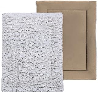 VIVAGLORY Dog Kennel Pads, Reversible Washable Pet Crate Mats with Comfortable Warm Plush | All-Season Micro Suede, Portable Pet Sleeping Bed for Camping & Road Trip