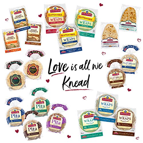 Toufayan Garlic Naan Tandoori | Vegan | Non-Gmo | Kosher | 3 Pack, 12 Flatbreads Total #TOP7