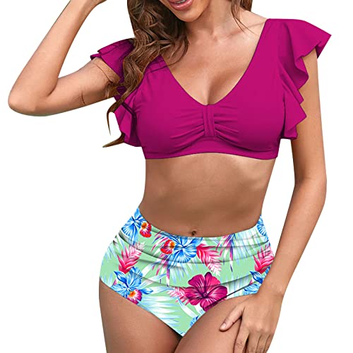 Traje de baño para mujer tankinis para tallas grandes, traje de baño con pantalones cortos, bikini para mujer, traje de baño de neopreno para mujer, traje de baño abierto, traje de baño de puerta,