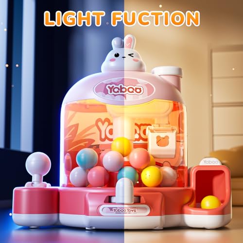 Skirfy Vending Machines Kids Toys Mini Vending Machines Gumball Prize Machines Maker Game Claws Machines Game Sensory Toys Dolls Gifts（Pink）