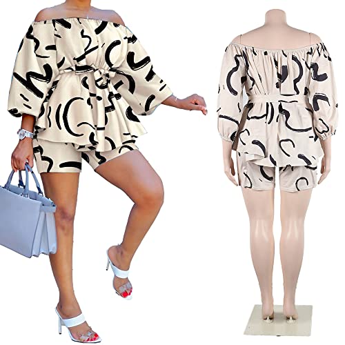 Image of Jigfar Womens Sexy 2 Piece Outfit Floral Print Jumpsuit Clubwear Summer Romper