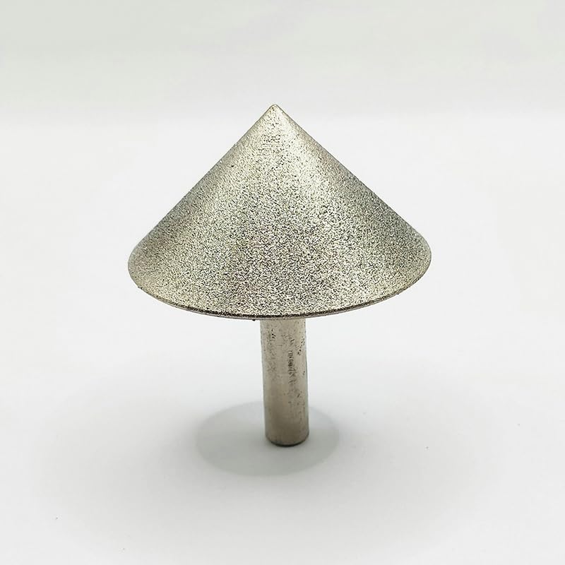 1 Piece Conical Grinding Head 90 Degree Glass Chamfering Tool for Stone Glass Ceramics Chamfering Head Polishing (Grit:240#, 20MMX6MM)