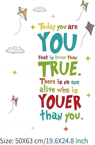 Miniatura 2 de Calcomanías de pared inspiradoras con texto en inglés «Today You are You That Is Truer Than Truer Than Truer» («Today You Are You That is Truer Than
