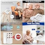 Azonee-Landline-Phones-for-Seniors-Big-Button-Phones-for-Seniors-9-Picture-Replaceable-One-Touch-Dial-110dB-Amplified-Ringer-House-Phones-for-The-Hearing-Visually-Impaired-Dementia-and-Alzheimer