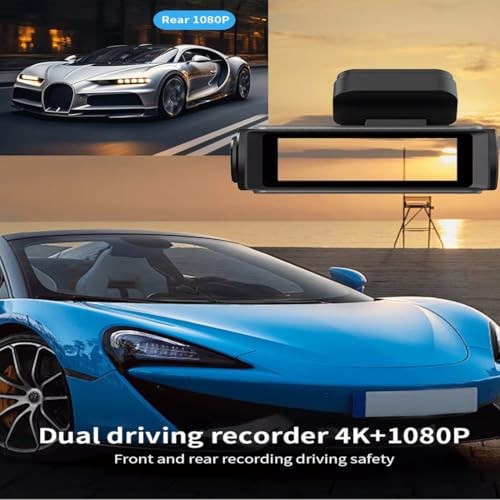 Image of Maharsh 3 Dash Cam 4K Front 1080 Rear & 1080 Cabin Dashcam WiFi GPS Front Cabin Recorder Cars Infrared Night IPS 3 inch Screen Loop Recording WDR Parking