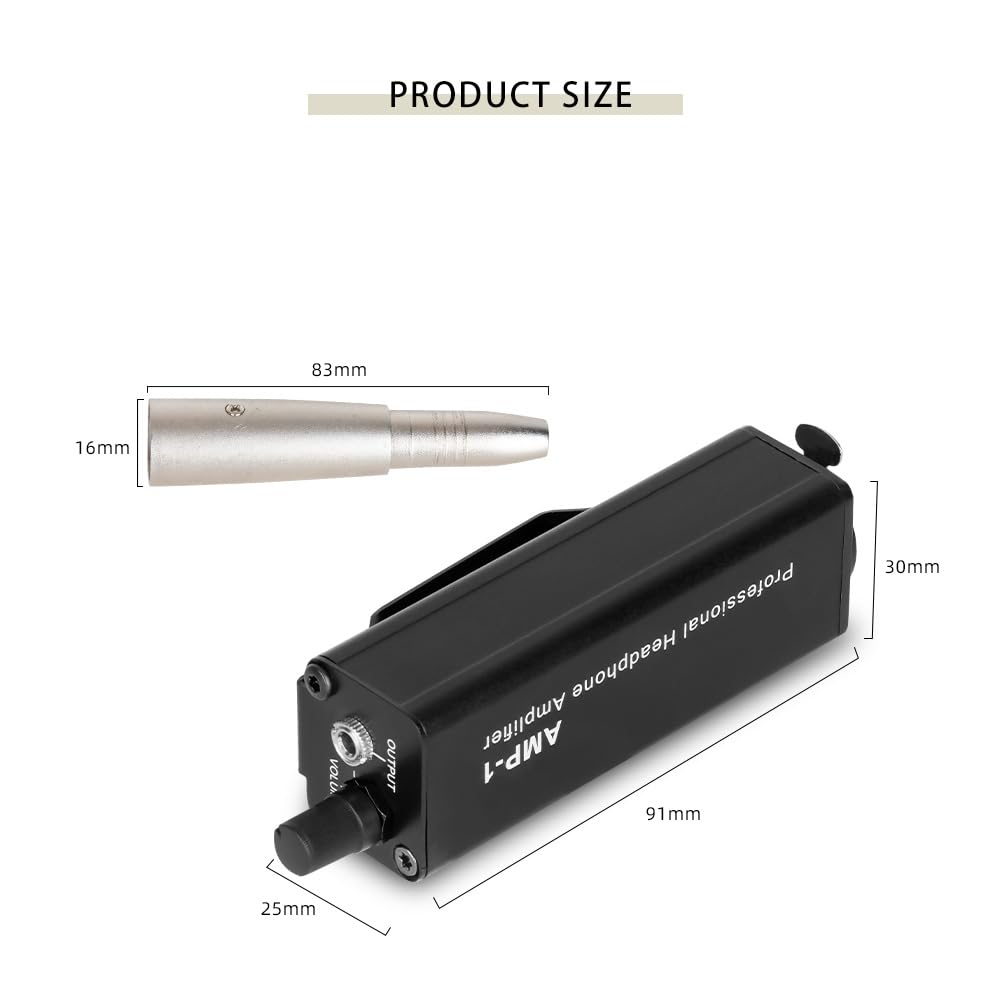 WALFRONT Portable Ear Amplifier Converter Audio Conversion Plug and Play Individual Volume Control for Band Performances, Music Creation