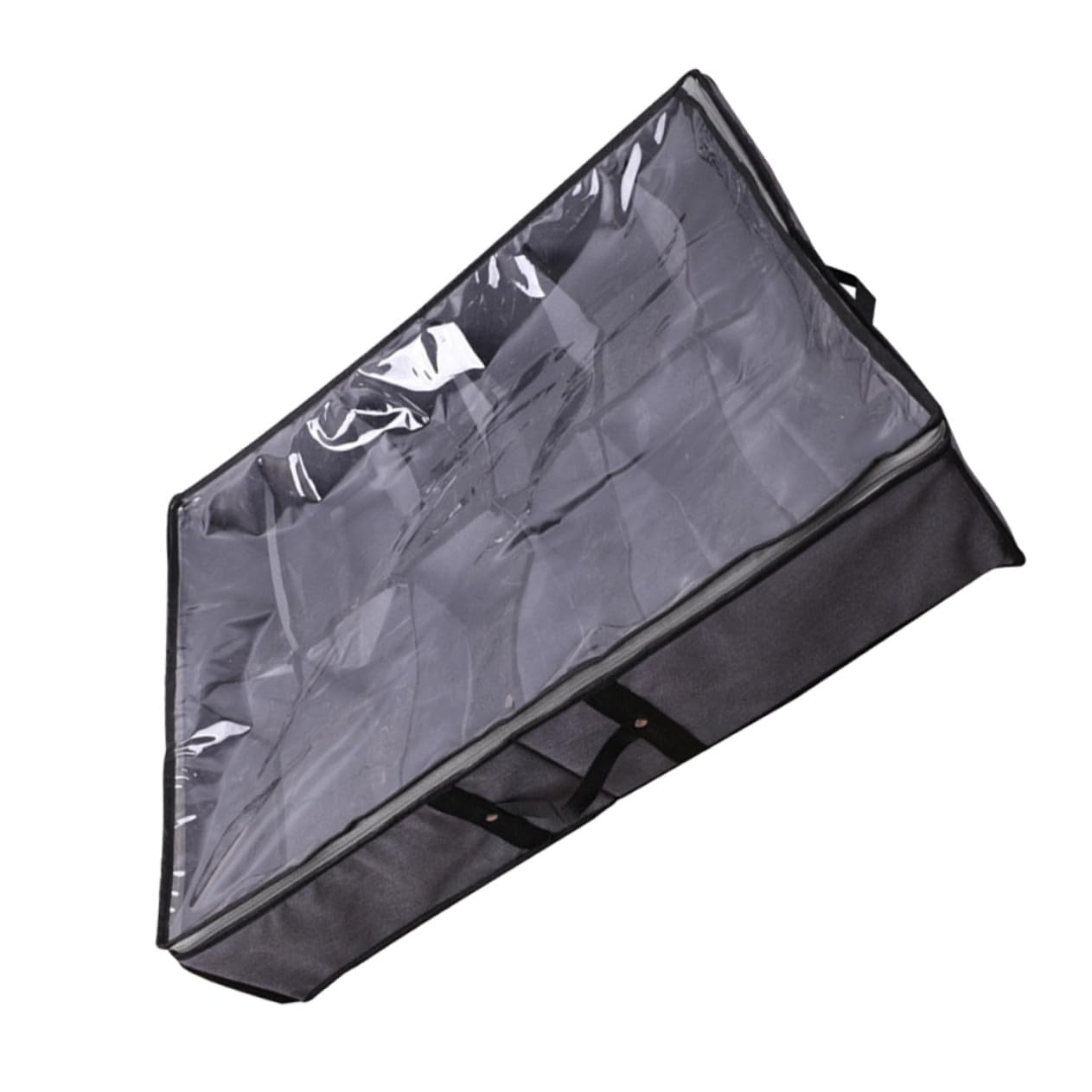 Organizador de zapatos para debajo de la cama de tela con tapa y cremallera
