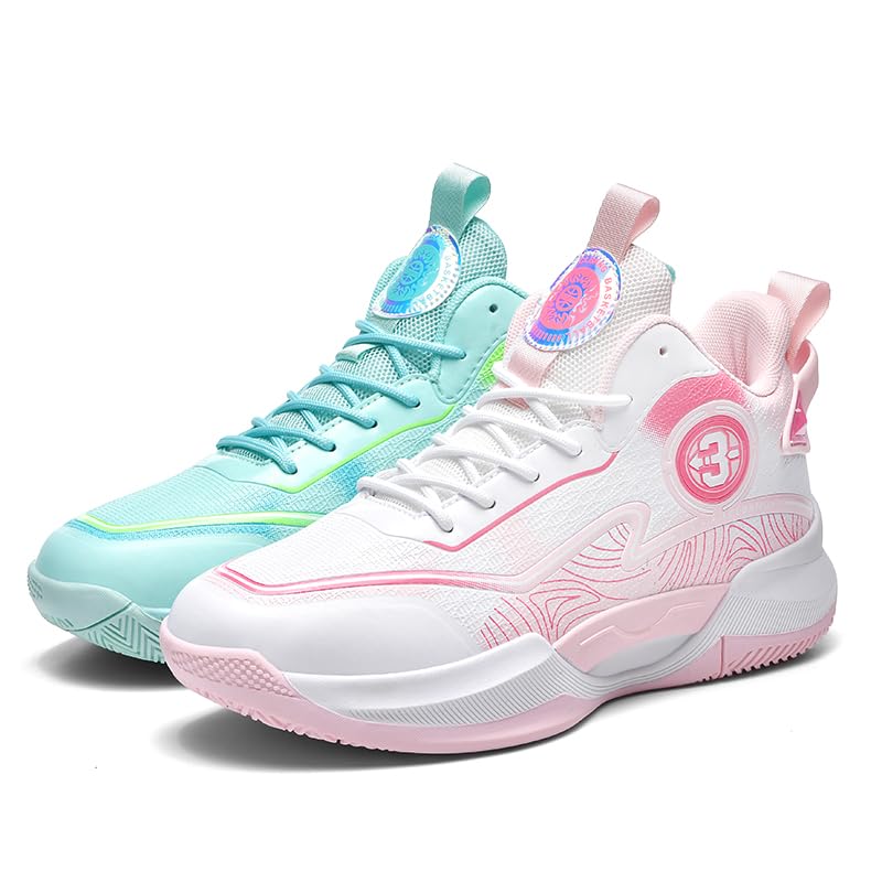 High Top Womens Mens Basketball Shoes Breathable Comfortable Lightweight Fashion Athletic Sneakers Non Slip Unisex-Adult Outdoor Sport Shoe