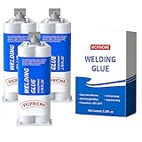VICPRICME Metal Glue, 1.76oz 2 Part Liquid Metal Welding Epoxy Glue, Marine Filler Repair Putty, High-Temperature Resistant Heavy Duty ab Glue(3 pcs)