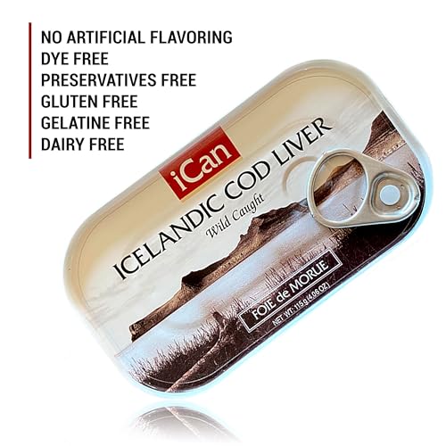 Fuaufas HU-XI-201 Ican Icelandic Cod Liver In Own Oil Flavor:Natural Size:Pack Of 6 thumb #4
