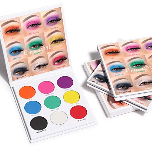 Yeweian 9 Colors Rainbow Eyeshadow Palette, High Pigmented Colorful Eyeshadow Makeup Palette, Bright Neon Eyeshadow Palette Lasting Waterproof Natural Eyeshadow Palette #TOP6