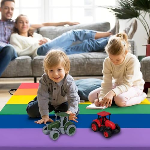 Image of Asian Portable Plastic Pull Back Swaraj Tractor Toy for Kids Pack of 1 (Multicolor)