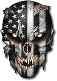 Decals by Haley Black and White Skull Decal – Premium Skull Stickers for Trucks and Cars – American