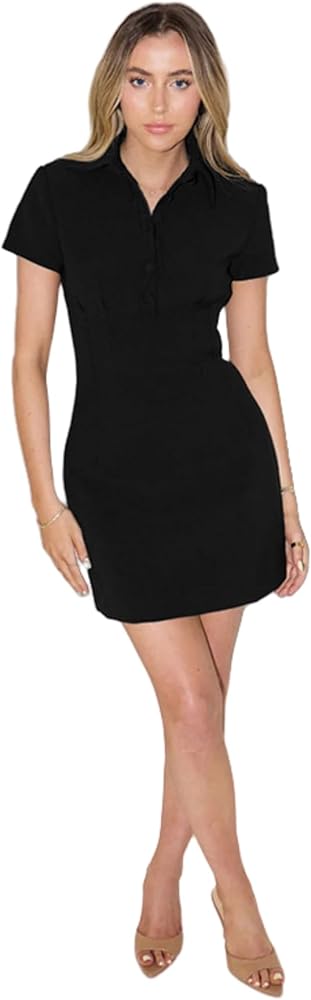 Amazon.com: AMPOSSTO Women's Sexy Button Short Sleeve Tummy