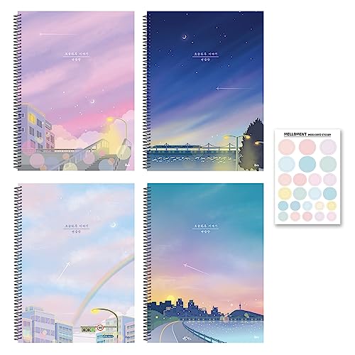 Cahier de composition non ligné Shining Day sans contrainte : 4 carnets esthétiques de 200p