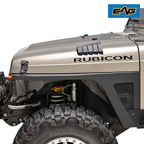 Eag Replacement For Front Fender Flare With Led Eagle Lights Armor 1 Pair 97-06 Wrangler Tj #TOP2