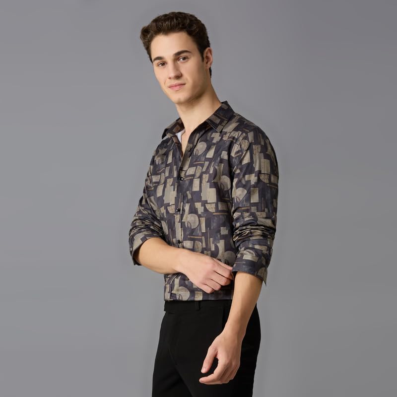 Image of MARK & ALBERT Men's Slim Fit Cotton Formal Shirt