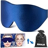 Eye Mask for Sleeping Women and Men, Eye Covers for Sleeping, Eye Mask Sleep Blind Fold Cover, Comfortable Cooling Padded Memory Foam Airplane 3D Blindfold Night Masks (Slumber Blue)