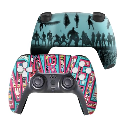 Image of Marrvel Custom PS-5 Controller Wireless compatible with Play-Station 5 Console by BCB Controllers | Proudly Customized in USA with Permanent HYDRO-DIP Printing (NOT JUST A SKIN)