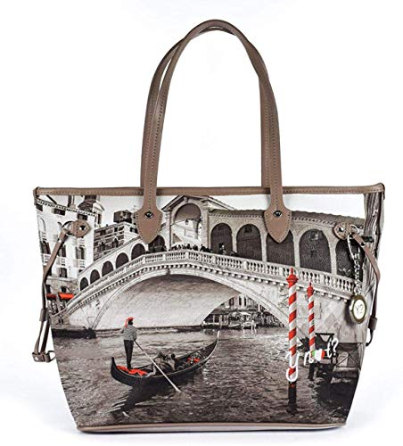 Sac cabas Venice Bridge avec fermeture zippée et grand volume