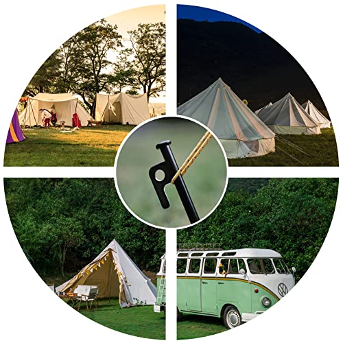 8 Pack Tent Stakes Heavy Duty 12 Inch Steel Tent Pegs For Camping Unbreakable And Inflexible #TOP5