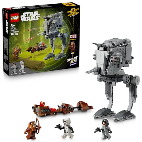 LEGO Star Wars 75424 Smart Play : l’Attaque du AT-St sur Endor - Set Compatible - Jouet Interactif - 2 Smart Tags & Minifigurine de Wicket - Idée Cadeau...